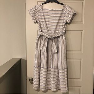 Striped Square Neck Dress